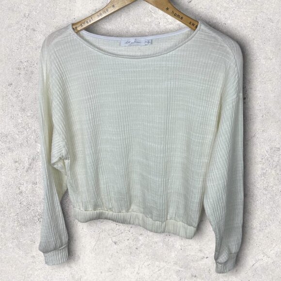 NEW Off White Boat Neck Ribbed Knit Pullover Sweater Nordstrom Size Small NWOT S - Picture 2 of 13